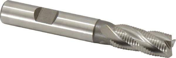 Hertel - 10mm Diam, Fine Pitch, 22mm LOC, 4 Flute Cobalt Roughing Square End Mill - Uncoated, 72mm OAL, 10mm Shank Diam, Single End, Centercutting, 30° Helix - Eagle Tool & Supply