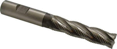 Hertel - 16mm Diam, Fine Pitch, 63mm LOC, 4 Flute Cobalt Roughing Square End Mill - Uncoated, 123mm OAL, 16mm Shank Diam, Single End, Centercutting, 30° Helix - Eagle Tool & Supply