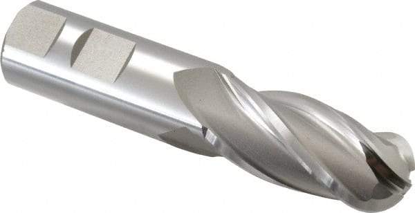 Hertel - 7/8" Diam, 1-7/8" LOC, 4 Flute High Speed Steel Ball End Mill - Uncoated, Single End, 4-1/8" OAL, 7/8" Shank Diam, Spiral Flute - Eagle Tool & Supply