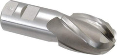 Hertel - 1-1/2" Diam, 2" LOC, 4 Flute High Speed Steel Ball End Mill - Uncoated, Single End, 4-1/2" OAL, 1-1/4" Shank Diam, Spiral Flute - Eagle Tool & Supply