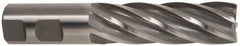 Hertel - 1", 3" LOC, 1" Shank Diam, 5-1/2" OAL, 6 Flute, High Speed Steel Square End Mill - Single End, Uncoated, Spiral Flute, 30° Helix, Centercutting, Right Hand Cut, Right Hand Flute - Eagle Tool & Supply