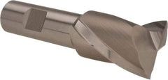 Hertel - 1-3/16", 1-5/8" LOC, 3/4" Shank Diam, 3-7/8" OAL, 2 Flute, High Speed Steel Square End Mill - Single End, Uncoated, Spiral Flute, 30° Helix, Centercutting, Right Hand Cut, Right Hand Flute - Eagle Tool & Supply