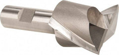 Hertel - 1-3/4", 1-5/8" LOC, 3/4" Shank Diam, 3-7/8" OAL, 2 Flute, High Speed Steel Square End Mill - Single End, Uncoated, Spiral Flute, 30° Helix, Centercutting, Right Hand Cut, Right Hand Flute - Eagle Tool & Supply