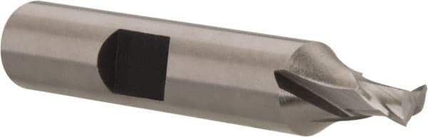 Hertel - 3/16", 3/16" LOC, 3/8" Shank Diam, 2-1/16" OAL, 2 Flute, Cobalt Square End Mill - Single End, Uncoated, Spiral Flute, 30° Helix, Centercutting, Right Hand Cut, Right Hand Flute - Eagle Tool & Supply