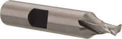 Hertel - 3/16", 3/16" LOC, 3/8" Shank Diam, 2-1/16" OAL, 2 Flute, Cobalt Square End Mill - Single End, Uncoated, Spiral Flute, 30° Helix, Centercutting, Right Hand Cut, Right Hand Flute - Eagle Tool & Supply