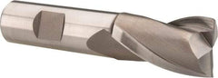 Hertel - 15/16", 1-1/2" LOC, 3/4" Shank Diam, 3-3/4" OAL, 2 Flute, High Speed Steel Square End Mill - Single End, Uncoated, Spiral Flute, 30° Helix, Centercutting, Right Hand Cut, Right Hand Flute - Eagle Tool & Supply