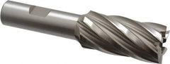 Hertel - 15/16", 1-7/8" LOC, 5/8" Shank Diam, 4" OAL, 6 Flute, High Speed Steel Square End Mill - Single End, Uncoated, Spiral Flute, 30° Helix, Right Hand Cut, Right Hand Flute - Eagle Tool & Supply