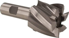 Hertel - 1-3/4", 1-1/2" LOC, 3/4" Shank Diam, 3-7/8" OAL, 6 Flute, High Speed Steel Square End Mill - Single End, Uncoated, Spiral Flute, 30° Helix, Right Hand Cut, Right Hand Flute - Eagle Tool & Supply