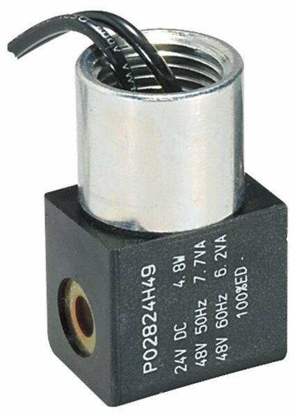 Parker - Direct Acting, Thermoplastic Solenoid Valve - Normally Closed, 232 Max PSI, FKM Seal - Eagle Tool & Supply