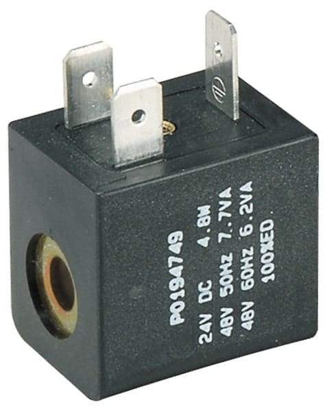 Parker - 24 DC Volt, Class F, Solenoid Coil - 6.0 Watt, IP 65 Enclosure, Use with Parker B Series Viking Valve - Eagle Tool & Supply