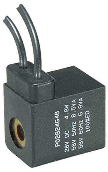 Parker - 12 DC Volt, Class F, Solenoid Coil - 5.5 Watt, IP 65 Enclosure, Use with Parker B Series Viking Valve - Eagle Tool & Supply