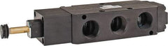 Parker - 3/4" NPT Port, Single Solenoid, 2 Position Valveless Coil, Aluminum Solenoid Valve - Normally Open Through Ports 1 & 2, 145 Max PSI, Buna-N Seal - Eagle Tool & Supply
