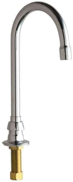 Chicago Faucets - Deck Mounted Bathroom Faucet - Single Supply For Tempered Water, No Drain, Gooseneck Spout - Eagle Tool & Supply