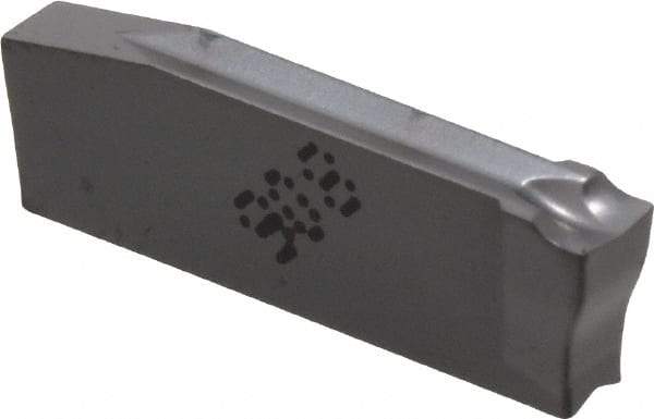 Iscar - DGN J IC908 Grade, 0.1252" Cutting Width, Carbide Cutoff Insert - 0° Neutral Lead Angle, 0.0079" Cnr Rad, TiAlN Coated, Double End - Eagle Tool & Supply