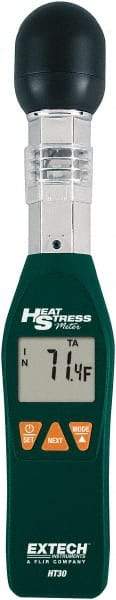 Extech - 32 to 122°F, 0 to 100% Humidity Range, Heat Stress WBGT Meter - 3% Relative Humidity Accuracy - Eagle Tool & Supply