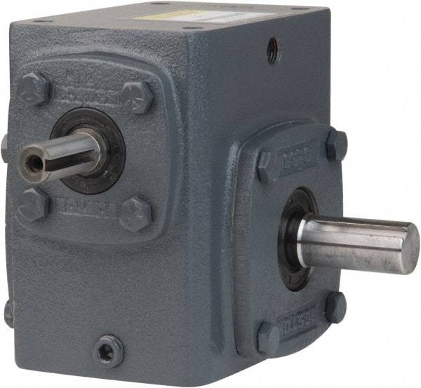 Boston Gear - 3-3/4 Centerline Distance, 60:1, 29 RPM Output, 2.24 Input Horsepower, 3,277 Lbs. Max Torque, Speed Reducer - Part No. 738-60-J, 1" Shaft Diam, Single Shaft Right, 7.63" High - Eagle Tool & Supply