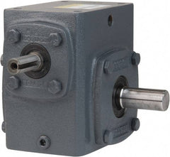 Boston Gear - 1-3/4 Centerline Distance, 25:1, 70 RPM Output, 0.76 Input Horsepower, 574 Lbs. Max Torque, Speed Reducer - Part No. 718-25-J, 5/8" Shaft Diam, Single Shaft Right, 3.81" High - Eagle Tool & Supply