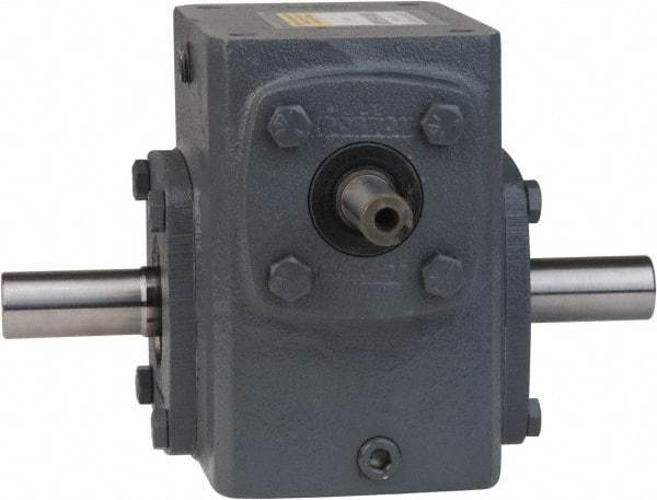 Boston Gear - 6 Centerline Distance, 40:1, 44 RPM Output, 9.56 Input Horsepower, 11,197 Lbs. Max Torque, Speed Reducer - Part No. 760-40-H, 1-1/2" Shaft Diam, Double Shaft Left & Right, 12-1/2" High - Eagle Tool & Supply