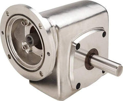 Boston Gear - 1-3/4 Centerline Distance, 60:1, 29 RPM Output, 0.35 Input Horsepower, 527 Lbs. Max Torque, Speed Reducer - Part No. SSF71860KB5JS, Single Shaft Right, 5/8" Bore, 3.81" High, 56C NEMA - Eagle Tool & Supply