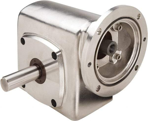 Boston Gear - 1-3/4 Centerline Distance, 50:1, 35 RPM Output, 0.44 Input Horsepower, 573 Lbs. Max Torque, Speed Reducer - Part No. SSF71850KB5GS, Single Shaft Left, 5/8" Bore, 3.81" High, 56C NEMA - Eagle Tool & Supply