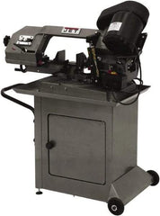 Jet - 5 x 6" Max Capacity, Manual Step Pulley Horizontal Bandsaw - 80, 120 & 200 SFPM Blade Speed, 115/230 Volts, 45 & 60°, 1 Phase - Eagle Tool & Supply