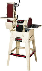 Jet - 48 Inch Long x 6 Inch Wide Belt, 12 Inch Diameter, Horizontal and Vertical Combination Sanding Machine - 2,500 Ft./min Belt Speed, 1-1/2 HP, Single Phase - Eagle Tool & Supply