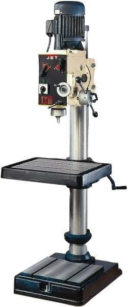 Jet - 10" Swing, Geared Head Drill & Tap Press - 12 Speed, 2 hp, Three Phase - Eagle Tool & Supply