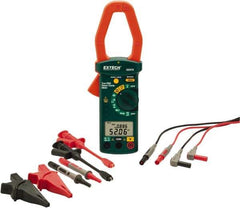 Extech - 4 Piece, Clamp Meter Test Kit - 600 Volt Max, LCD Display - Eagle Tool & Supply