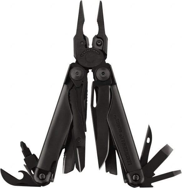 Leatherman - 21 Piece, Multi-Tool Set - Stainless Steel, 7" OAL, 4-3/8" Closed Length - Eagle Tool & Supply