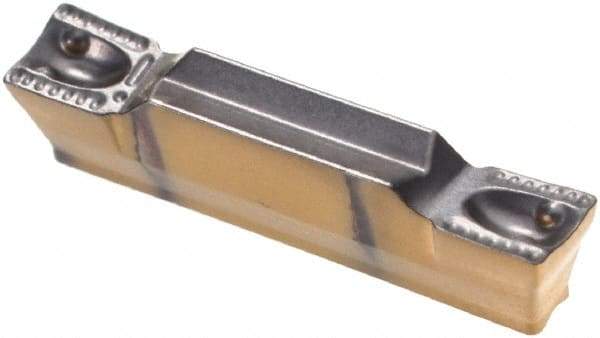 Iscar - 3002HGPL Grade IC808, 3mm Cutting Width Carbide Grooving Insert - 1.8mm Max Depth of Cut, Left Hand, 0.2mm Corner Radius, TiAlN Finish - Eagle Tool & Supply