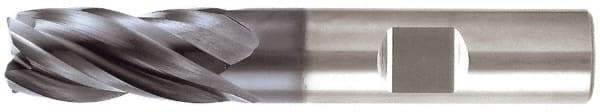 Niagara Cutter - 1", 4 Flute, Single End, Solid Carbide, 0.03" Corner Radius End Mill - 5" OAL, Right Hand Flute, 2" LOC, Right Hand Cut - Eagle Tool & Supply