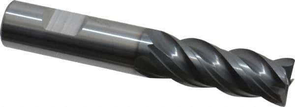 Niagara Cutter - 1/2", 4 Flutes, Single End, Solid Carbide 0.03" Corner Radius End Mill - 3" OAL, Variable Helix Angle, Right Hand Flute, 1-1/4" Length of Cut, Right Hand Cut, Centercutting - Eagle Tool & Supply