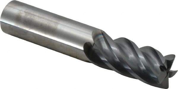 Niagara Cutter - 3/4", 5 Flute, Single End, Solid Carbide, 0.03" Corner Radius End Mill - 4" OAL, 40° Helix, Right Hand Flute, 1-1/2" LOC, Right Hand Cut - Eagle Tool & Supply