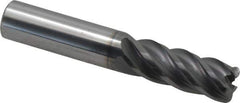 Niagara Cutter - 1/2", 5 Flute, Single End, Solid Carbide, 0.09" Corner Radius End Mill - 3" OAL, 40° Helix, Right Hand Flute, 1-1/4" LOC, Right Hand Cut - Eagle Tool & Supply