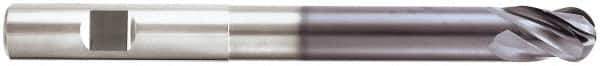 Niagara Cutter - 1/2", 4 Flute, Single End, Solid Carbide, 0.03" Corner Radius End Mill - 4" OAL, Right Hand Flute, 5/8" LOC, Right Hand Cut, 2-1/8" Extended Reach - Eagle Tool & Supply