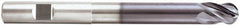 Niagara Cutter - 1/2", 4 Flute, Single End, Solid Carbide, 0.03" Corner Radius End Mill - 4" OAL, Right Hand Flute, 5/8" LOC, Right Hand Cut, 2-1/8" Extended Reach - Eagle Tool & Supply