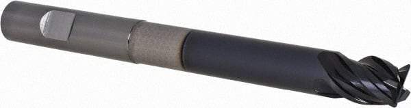 Niagara Cutter - 1/2", 4 Flute, Single End, Solid Carbide, 0.03" Corner Radius End Mill - 5" OAL, Right Hand Flute, 5/8" LOC, Right Hand Cut, 3-1/8" Extended Reach - Eagle Tool & Supply