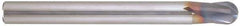 Niagara Cutter - 1/2" Diam, 1/2" LOC, 2 Flute Solid Carbide Ball End Mill - AlTiN Finish, Single End, 4" OAL, 1/2" Shank Diam, Spiral Flute - Eagle Tool & Supply
