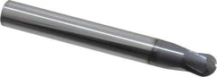 Niagara Cutter - 3/8" Diam, 3/8" LOC, 2 Flute Solid Carbide Ball End Mill - AlTiN Finish, Single End, 3" OAL, 3/8" Shank Diam, Spiral Flute - Eagle Tool & Supply