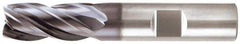 Niagara Cutter - 1", 2" LOC, 1" Shank Diam, 5" OAL, 4 Flute, Solid Carbide Square End Mill - Single End, AlCrN Finish, Spiral Flute, Variable° Helix, Centercutting, Right Hand Cut, Right Hand Flute, Series STS430 - Eagle Tool & Supply