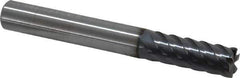 Niagara Cutter - 3/8", 1" LOC, 3/8" Shank Diam, 3" OAL, 6 Flute, Solid Carbide Square End Mill - Single End, AlTiN Finish, Spiral Flute, 45° Helix, Centercutting, Right Hand Cut, Right Hand Flute, Series MZ645 - Eagle Tool & Supply