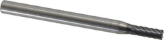 Niagara Cutter - 3/16", 1/2" LOC, 1/4" Shank Diam, 3" OAL, 6 Flute, Solid Carbide Square End Mill - Single End, AlTiN Finish, Spiral Flute, 45° Helix, Centercutting, Right Hand Cut, Right Hand Flute, Series MZ645 - Eagle Tool & Supply