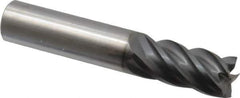 Niagara Cutter - 5/8", 1-1/4" LOC, 5/8" Shank Diam, 3-1/2" OAL, 5 Flute, Solid Carbide Square End Mill - Single End, AlCrN Finish, Spiral Flute, Variable° Helix, Centercutting, Right Hand Cut, Right Hand Flute, Series STS540 - Eagle Tool & Supply