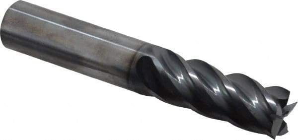 Niagara Cutter - 1/2", 1-1/4" LOC, 1/2" Shank Diam, 3" OAL, 5 Flute, Solid Carbide Square End Mill - Single End, AlCrN Finish, Spiral Flute, Variable° Helix, Centercutting, Right Hand Cut, Right Hand Flute, Series STS540 - Eagle Tool & Supply