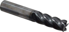 Niagara Cutter - 1/2", 1-1/4" LOC, 1/2" Shank Diam, 3" OAL, 5 Flute, Solid Carbide Square End Mill - Single End, AlCrN Finish, Spiral Flute, Variable° Helix, Centercutting, Right Hand Cut, Right Hand Flute, Series STS540 - Eagle Tool & Supply