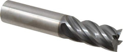 Niagara Cutter - 3/4", 1-1/2" LOC, 3/4" Shank Diam, 4" OAL, 5 Flute, Solid Carbide Square End Mill - Single End, AlCrN Finish, Spiral Flute, Variable° Helix, Centercutting, Right Hand Cut, Right Hand Flute, Series STS540 - Eagle Tool & Supply