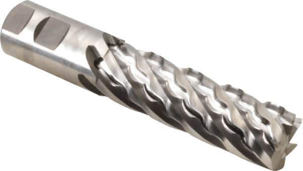 Niagara Cutter - 1-1/4", 6 Flute, Single End, Cobalt, Corner Chamfer End Mill - 6-1/2" OAL, Right Hand Flute, 4" LOC, Right Hand Cut - Eagle Tool & Supply