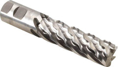 Niagara Cutter - 1-1/4", 6 Flute, Single End, Cobalt, Corner Chamfer End Mill - 6-1/2" OAL, Right Hand Flute, 4" LOC, Right Hand Cut - Eagle Tool & Supply