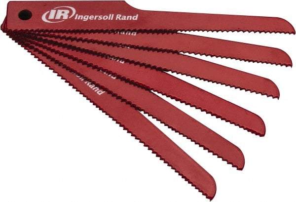 Ingersoll-Rand - 4" Long x 1/2" Thick, Bi-Metal Reciprocating Saw Blade - Scroll Profile, 10 to 14 TPI, Toothed Edge - Eagle Tool & Supply