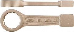 Ampco - 2-1/2" 12 Point Striking Box Wrench - Single End, 11-1/4" OAL, Aluminum Bronze, Polished Finish - Eagle Tool & Supply